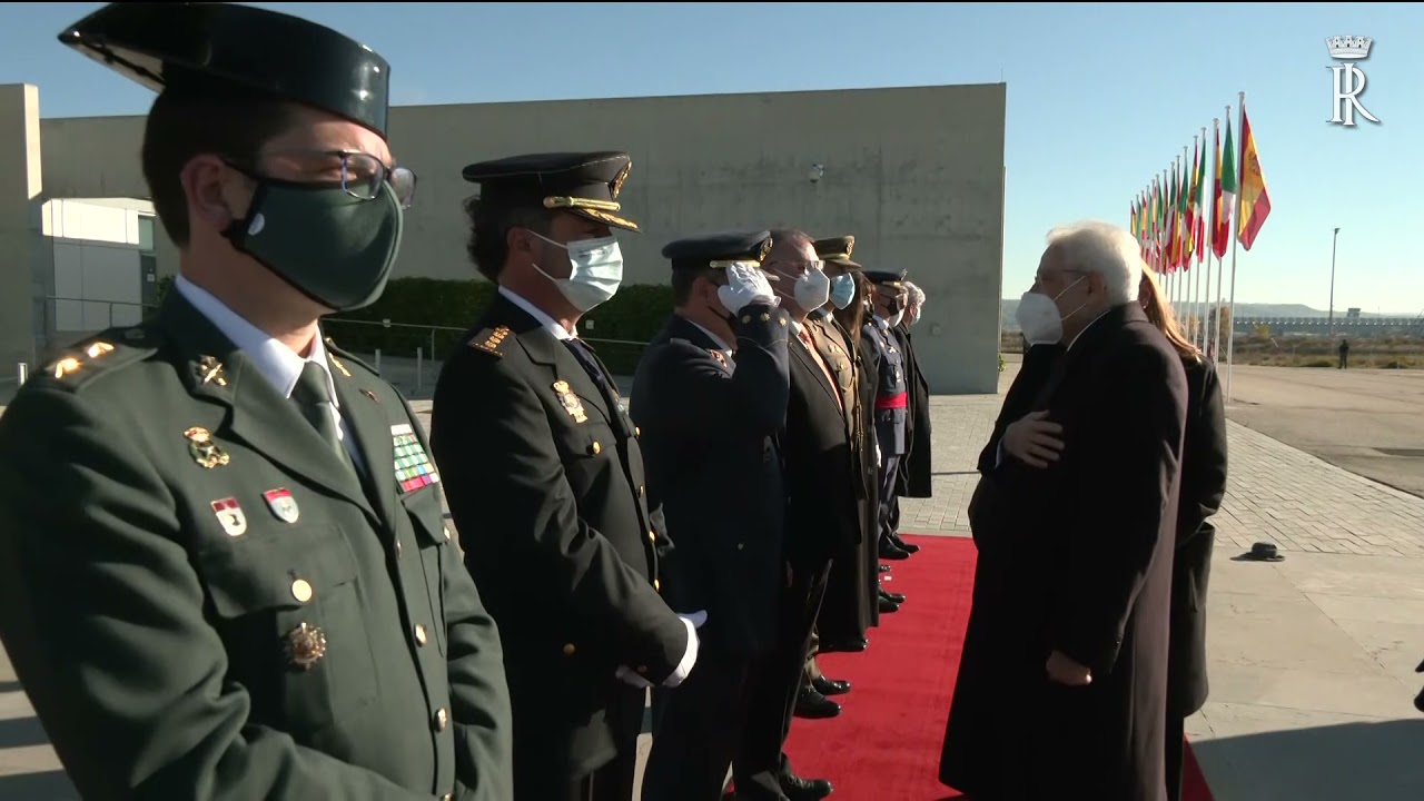 Mattarella arriva all’aeroporto di Madrid – Barajas