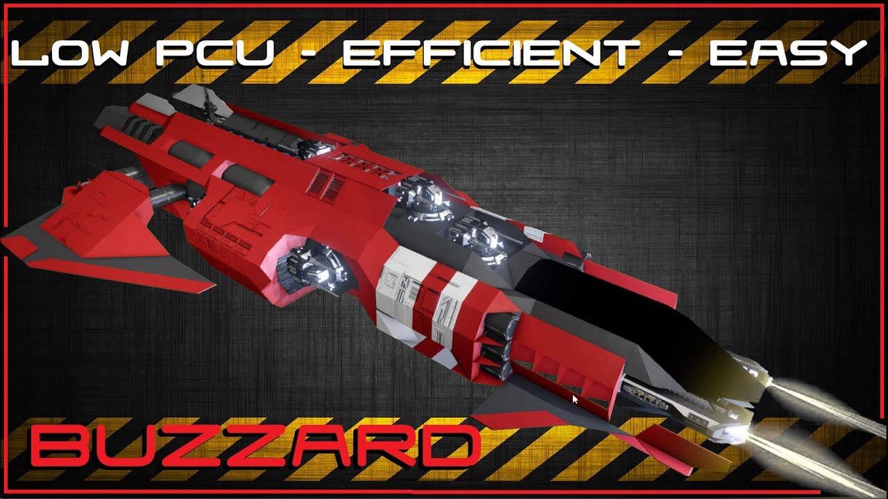 [SPACE ENGINEERS] Showcase | BUZZARD | a rookies corvette