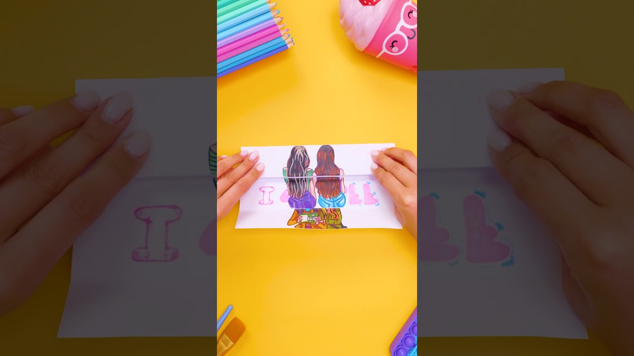 WOW! Die coolsten Kartenideen f&uuml;r deine BFF! #Kunst #kurzvideos #shorts