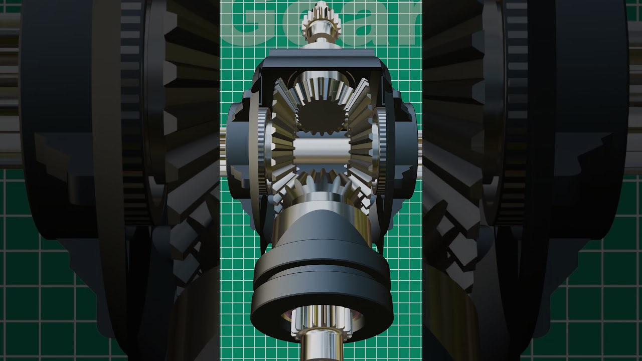 Amazing Differential Gear Mechanism #shorts #shortvideo #science #engineering