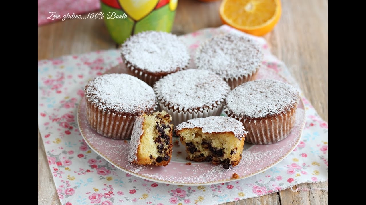 Muffin all'arancia con gocce di cioccolato