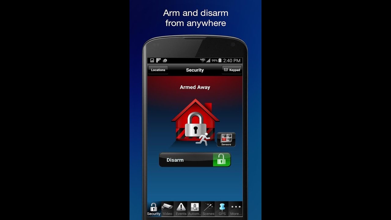 Honeywell Total Connect 2.0 App Android Iphone Galaxy android Settings Overview Features