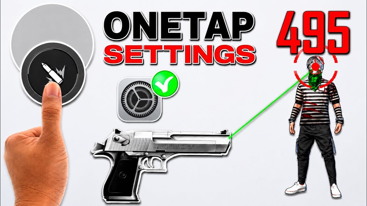 Desert Eagle One Tap Headshot Trick || M1887 Headshot Trick || Free Fire Mein Headshot Kaise Mare