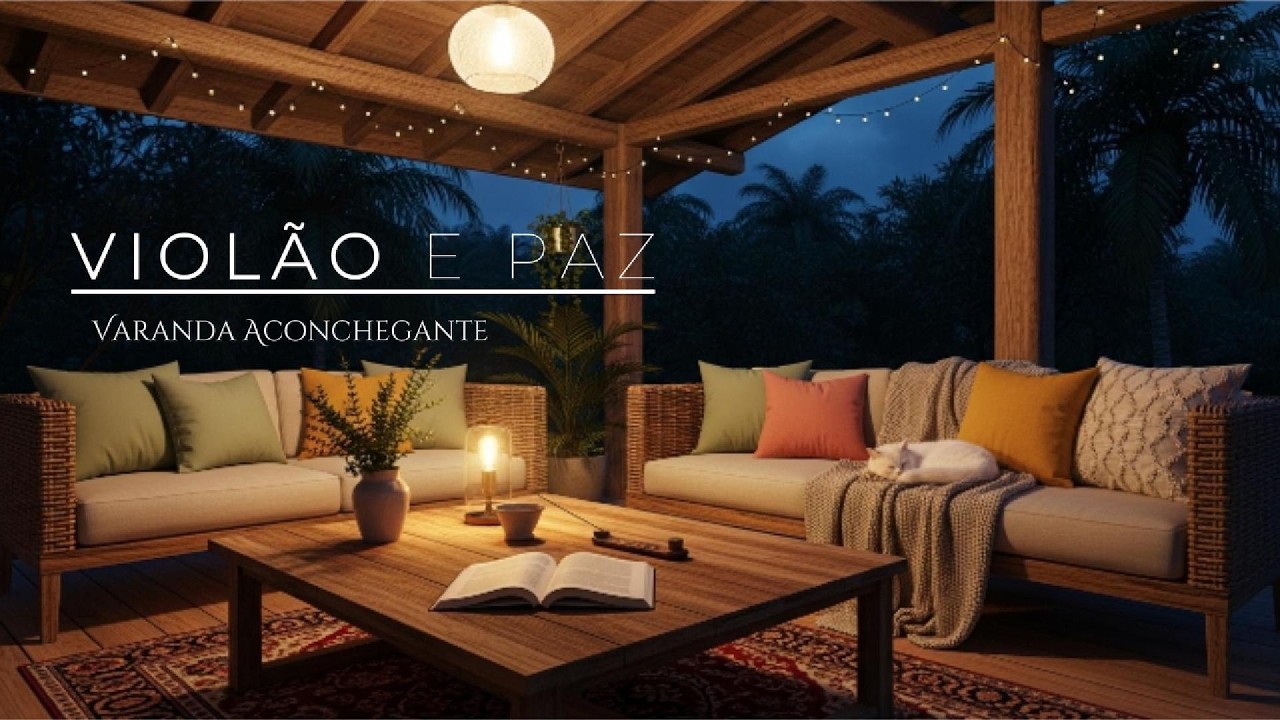 Varanda Aconchegante à Noite: Violão Solo para LER e SE CONCENTRAR ✨ Relaxing Acoustic Guitar