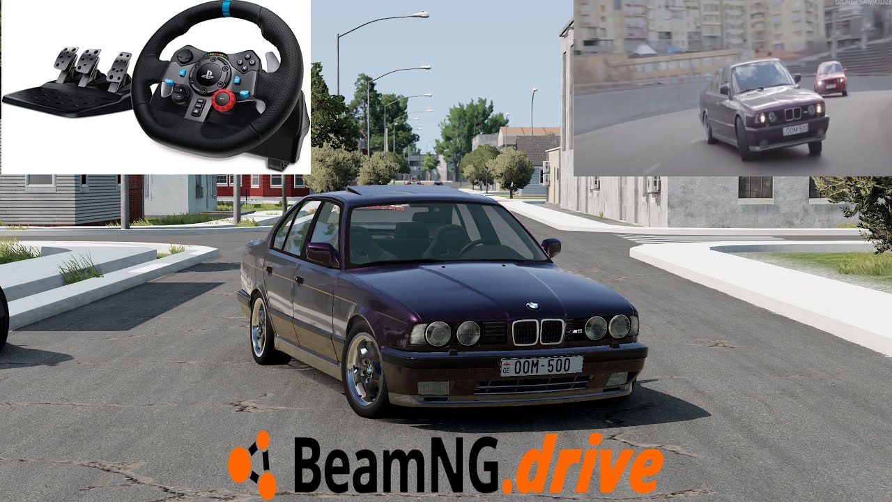 BMW E34 M5 Street Drift (Giorgi Tevzadze)  BeamNG Drive