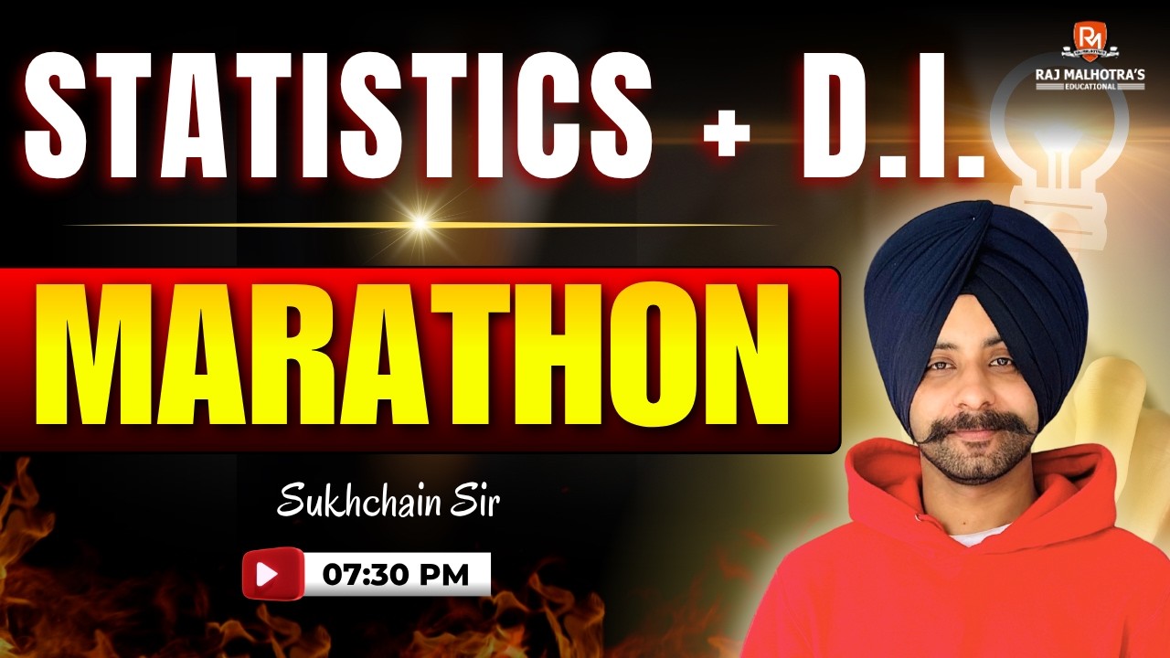Statistics + D.I. | Marathon | Sukhchain Sir | Raj Malhotra's IAS