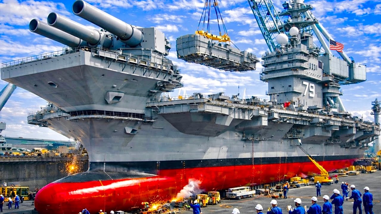 КАК СТРОИТСЯ АВИАНОСЕЦ ⚓ | ВНУТРИ МЕГАЗАВОДА ВОЕННО-МОРСКОГО ПРОИЗВОДСТВА 🏭