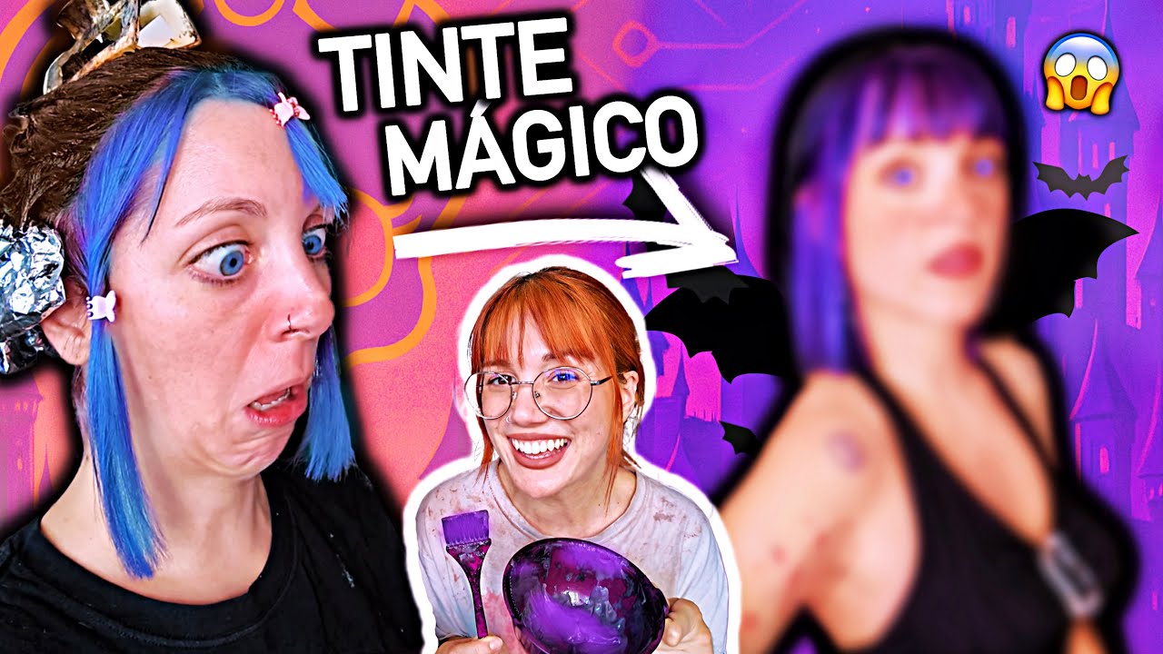 Le tiño el pelo de Monster High a mi AMIGA 🧛🏻‍♀️ ¡queda increíble! 🖤💜