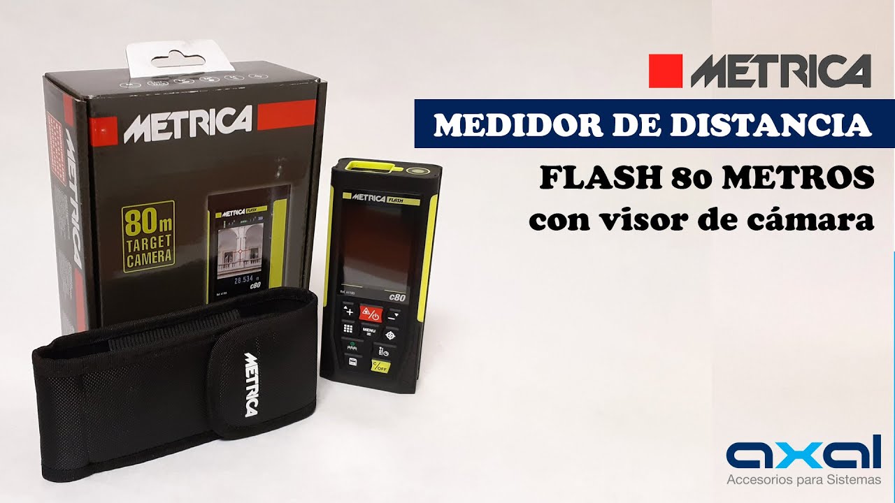 METRICA Flash 80 Metros - Medidor De Distancia Láser Italiano