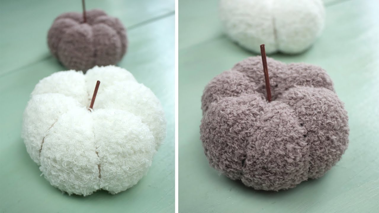 DIY Kürbis aus Kuschelsocken basteln | tolle Deko Idee für den Herbst