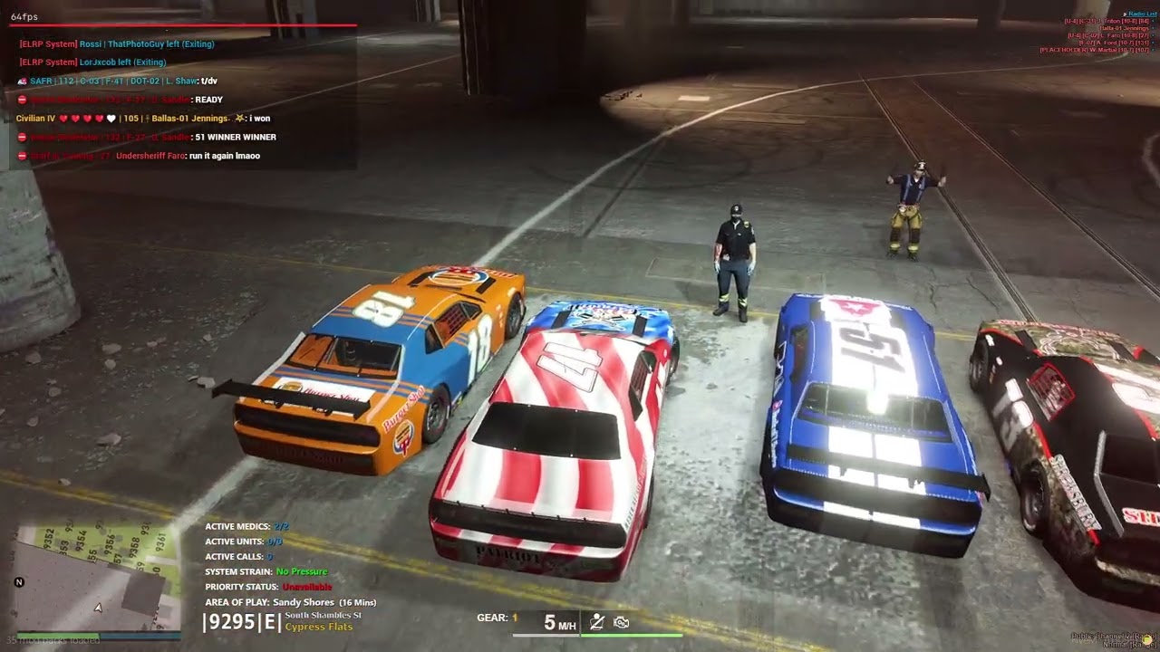 Racing late at night