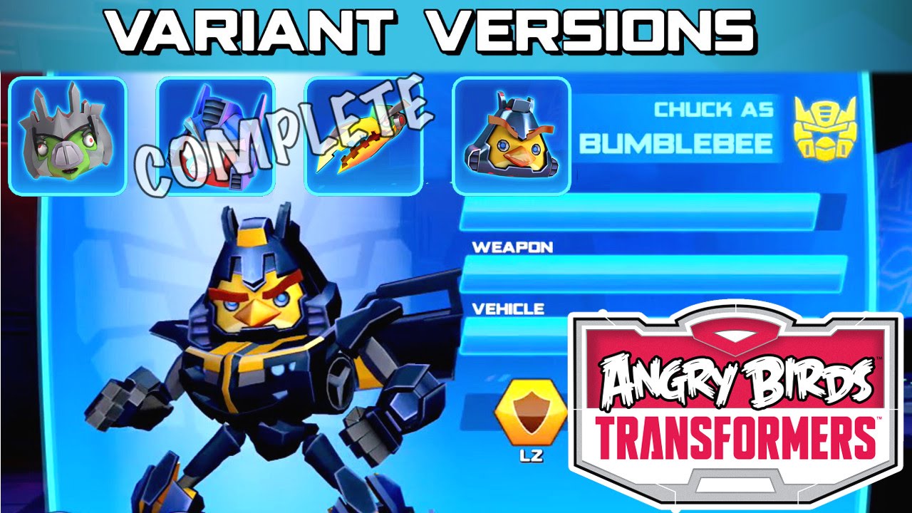 Let's Play Updated Angry Birds Transformers -  Variant Versions Squad Complete