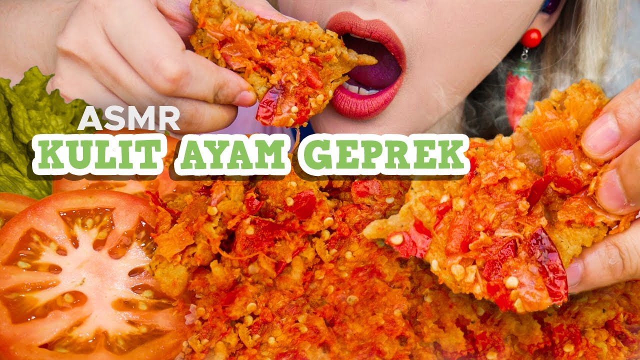 ENYAK PARAH‼️ ASMR KULIT AYAM CRISPY GEPREK CABE DOMBA 🤯 | ASMR Indonesia