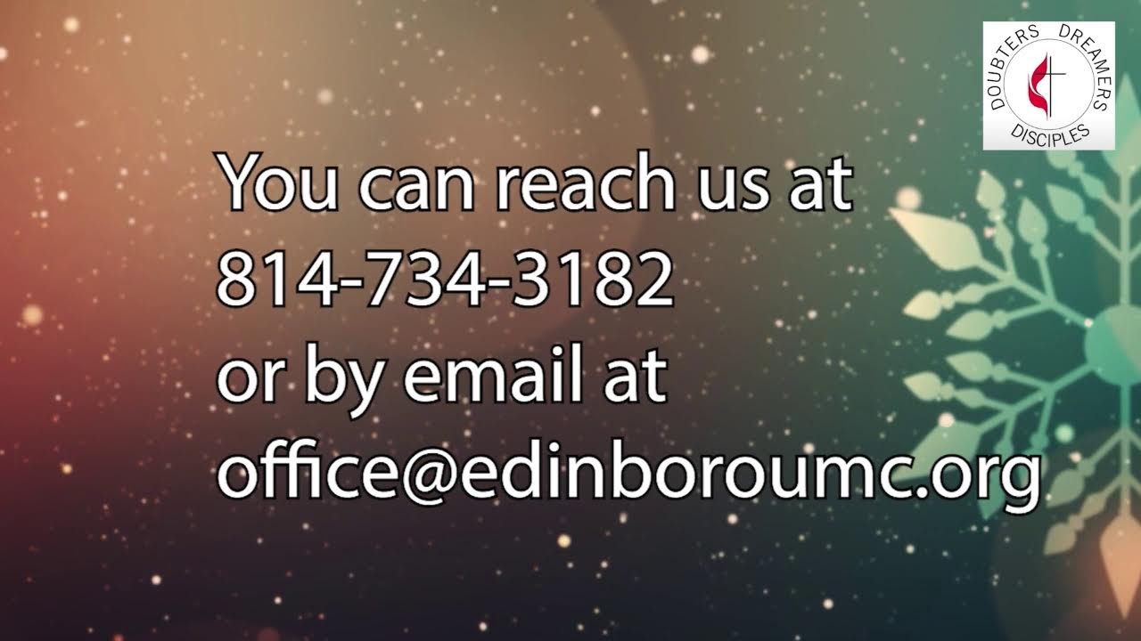 Welcome to our live service at Edinboro UMC Live Service  on 2-15-26