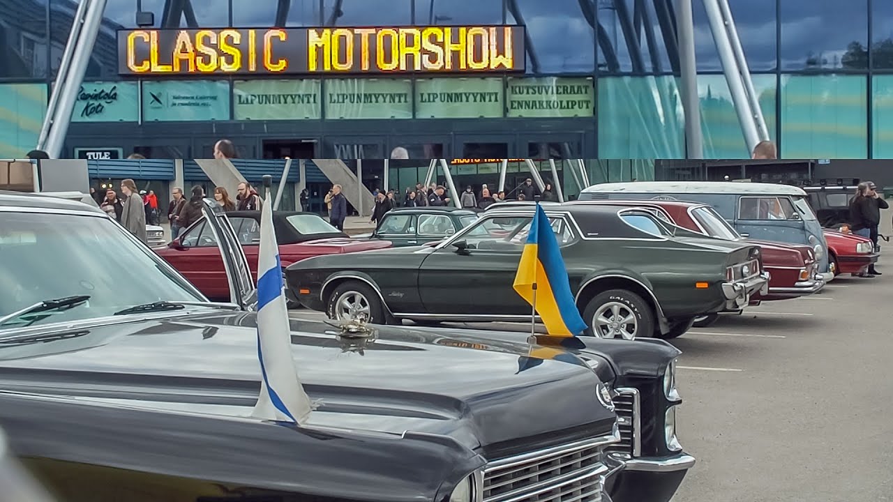 Classic Motorshow 2022, Lahti, Vintage cars. Thema: Heroes of Work - Vehicles at Work”.