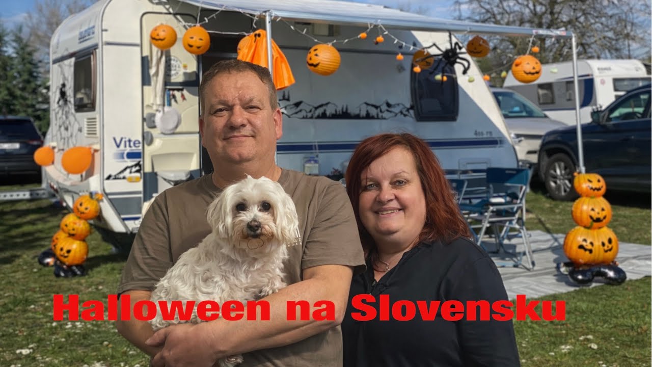 Karavanem na Slovensko do kempu Rybn&iacute;ky Opatovce na halloweensk&yacute; sraz