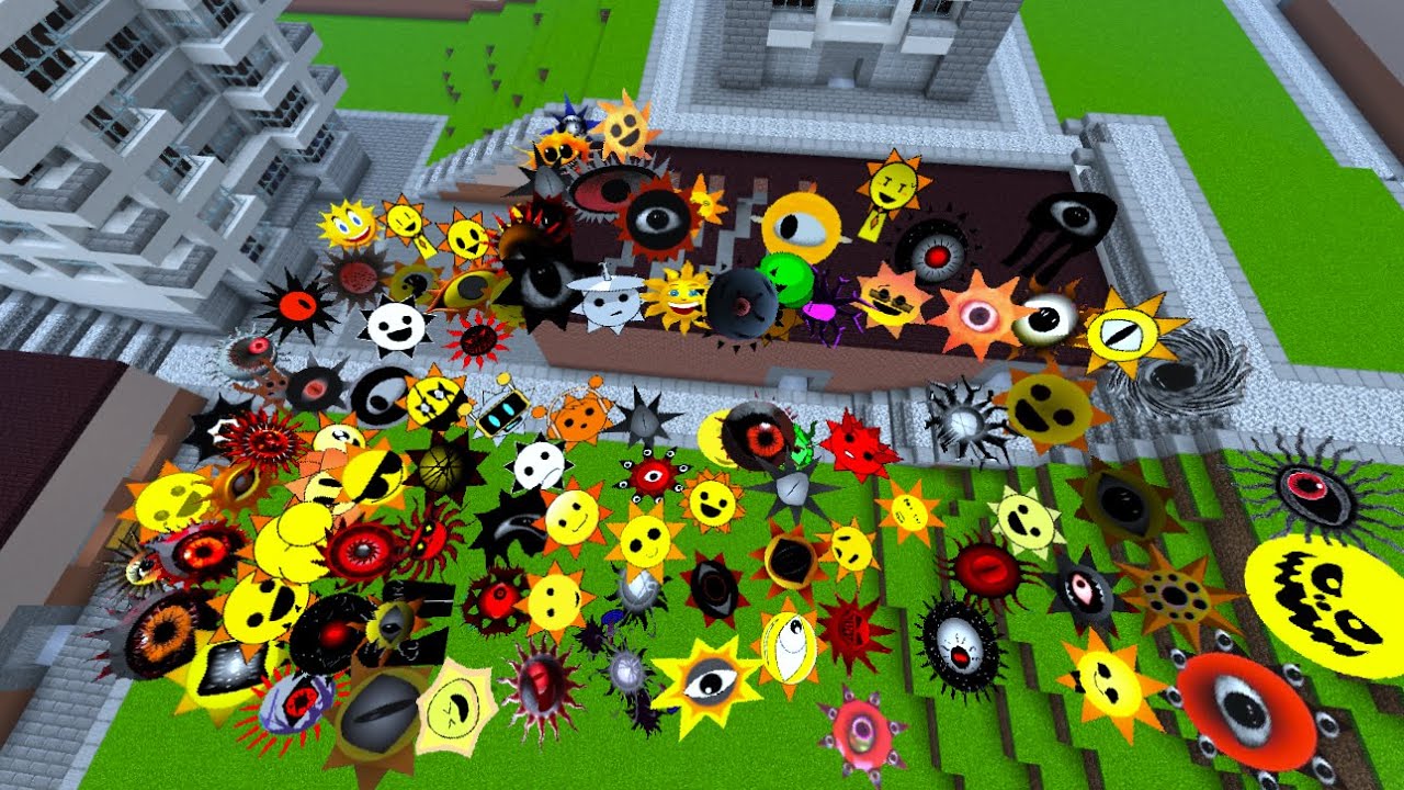 Family Mr Sun Incredibox Sprunki Phase#100 in Maze Gmod Minecraft