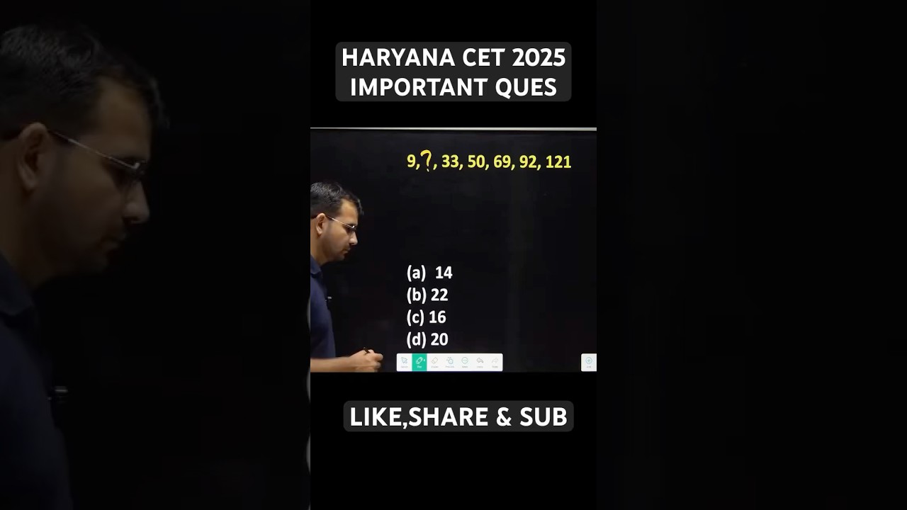 CET Reasoning Number Series Diagram CLASS | HARYANA CET 2025 | CET REASONING CLASS | HSSC CET 2025