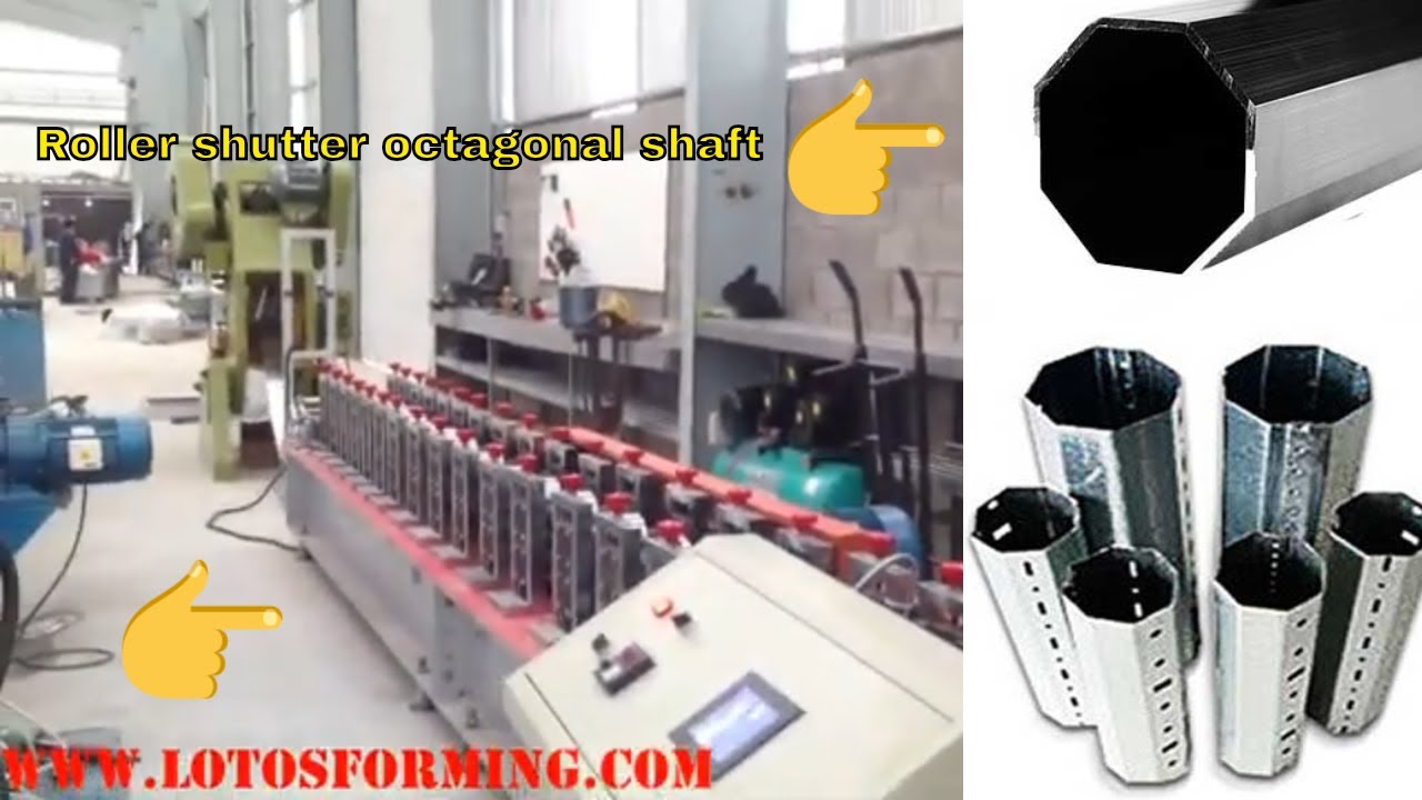Roller shutter octagonal shaft roll forming machine