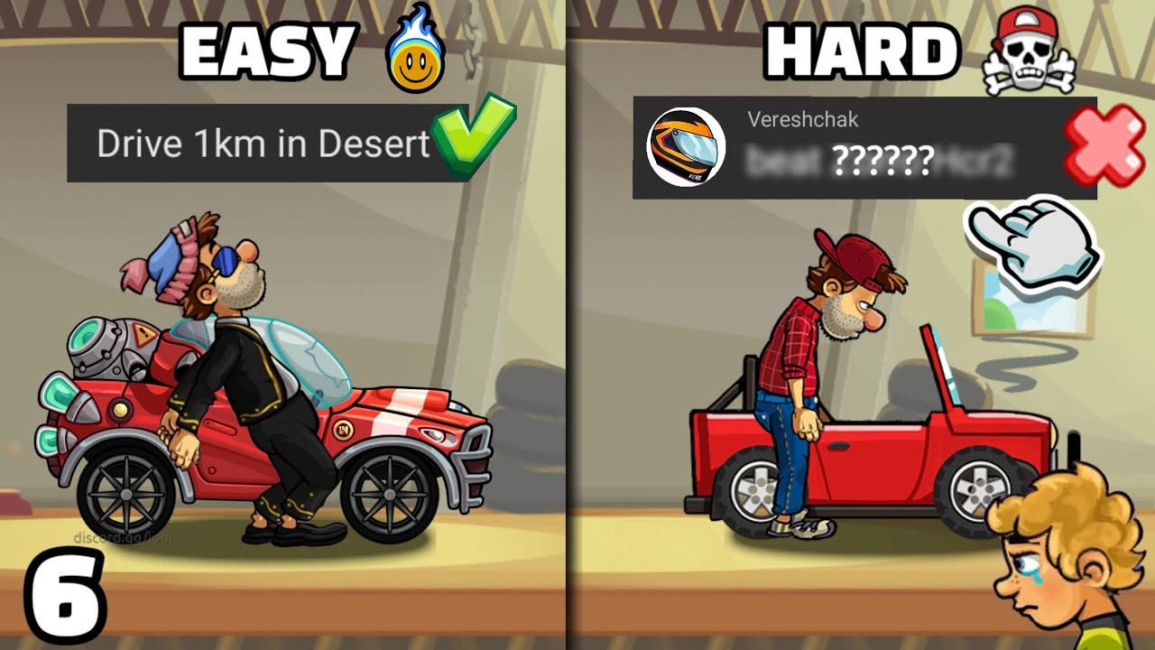 5 EASY to HARD Tasks in HCR2 #6 😯 Can I Complete Your Challenge? 😵 Hill climb racing 2