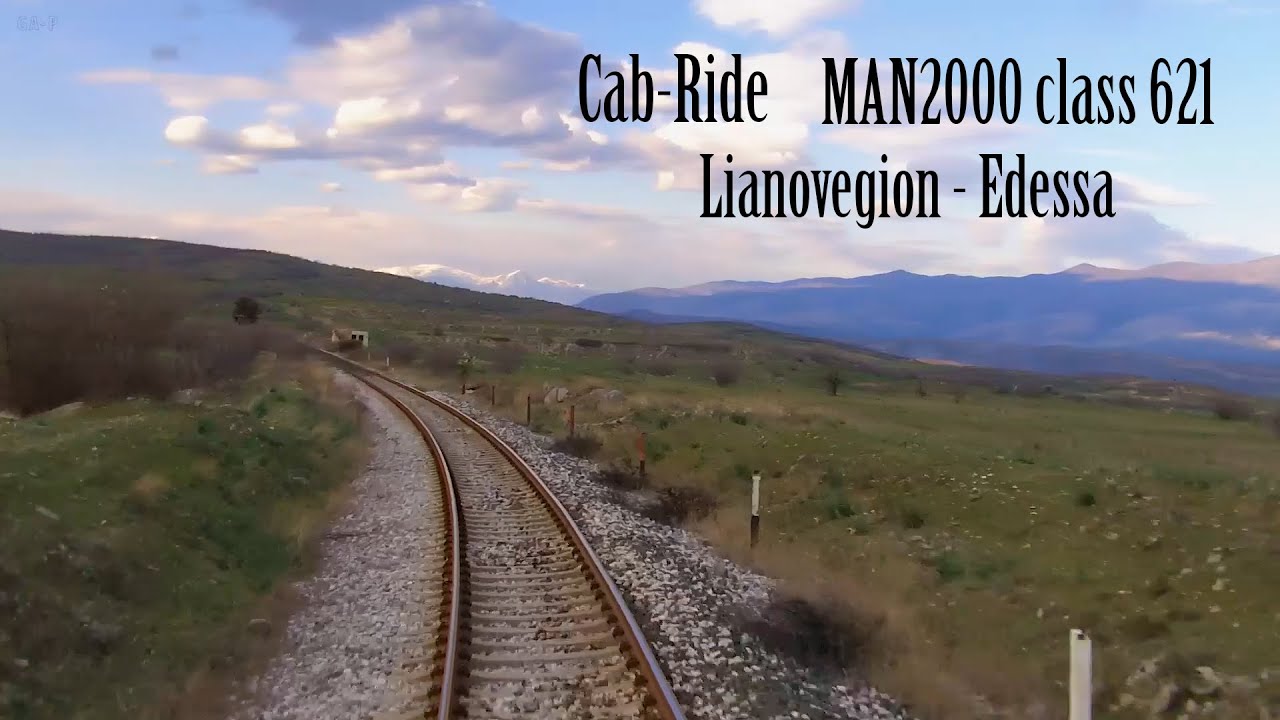 Cab-Ride on MAN 2000 class 621 from Lianovergion to Edessa (Greece, April 2019).