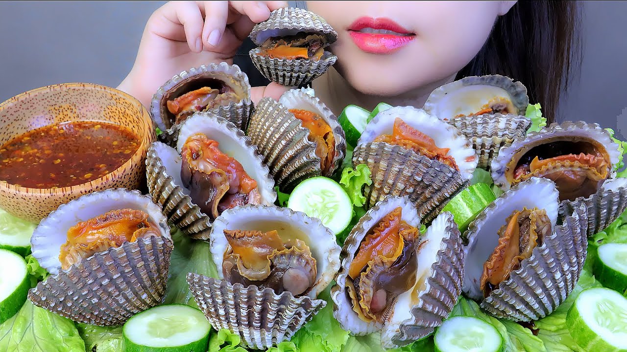 ASMR GIANT BLOOD COCKLE. EATING SOUNDS | LINH-ASMR