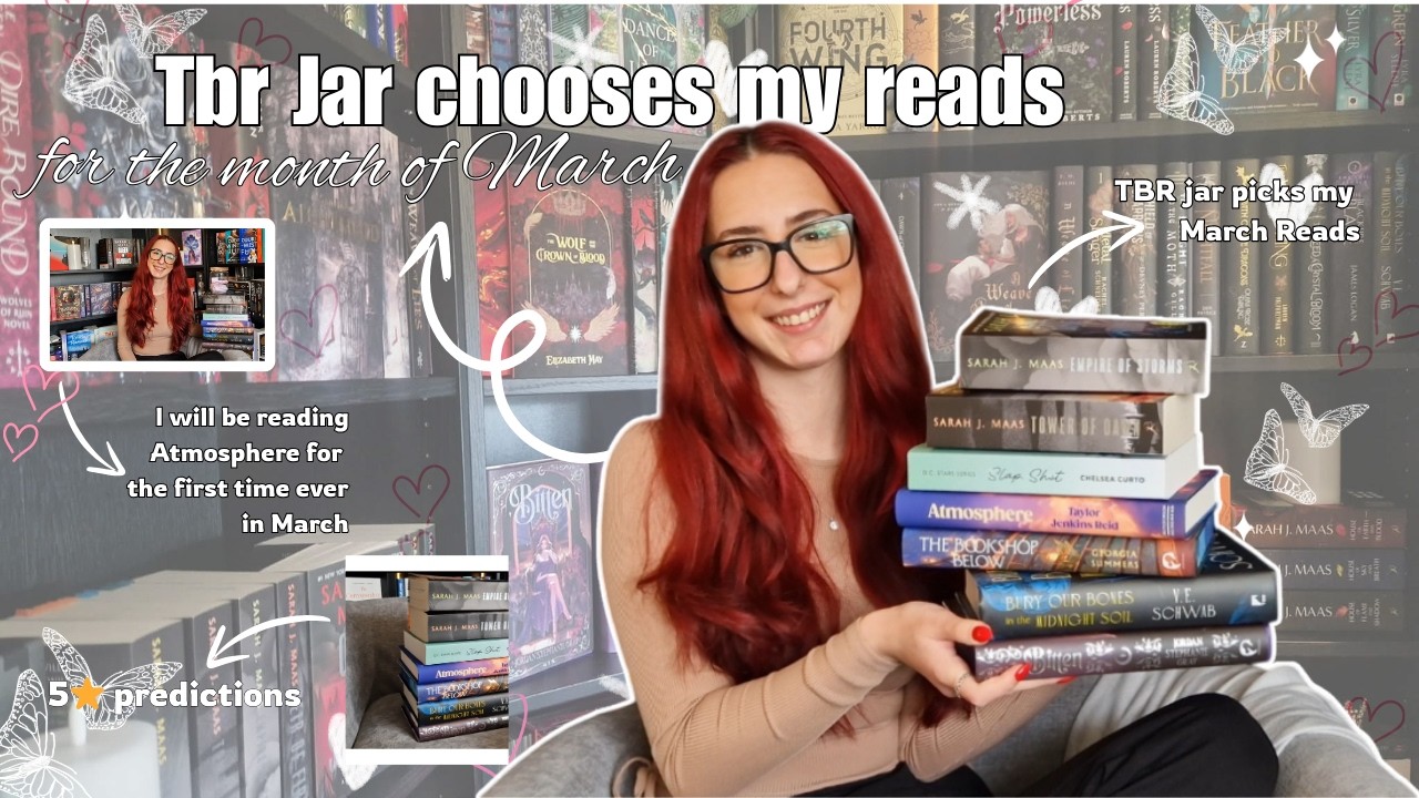 Letting my tbr jar prompts pick the books I read in March | tbr jar picks March reads🫙📝🌷