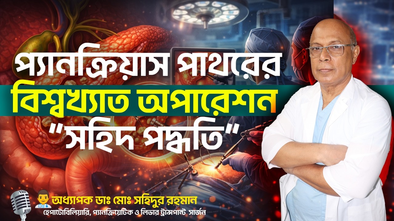 প্যানক্রিয়াস পাথর অপারেশনের বিশ্বখ্যাত “সহিদ পদ্ধতি” । অধ্যাপক ডাঃ মোঃ সহিদুর রহমান