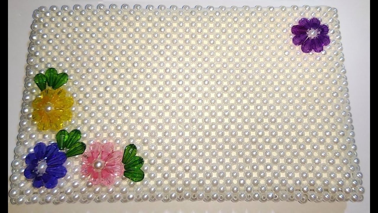 How to Make Crystal/ Beaded Purse/Multicolour flower Hand Purse. Design 27 |Nomi.Namita crafts|