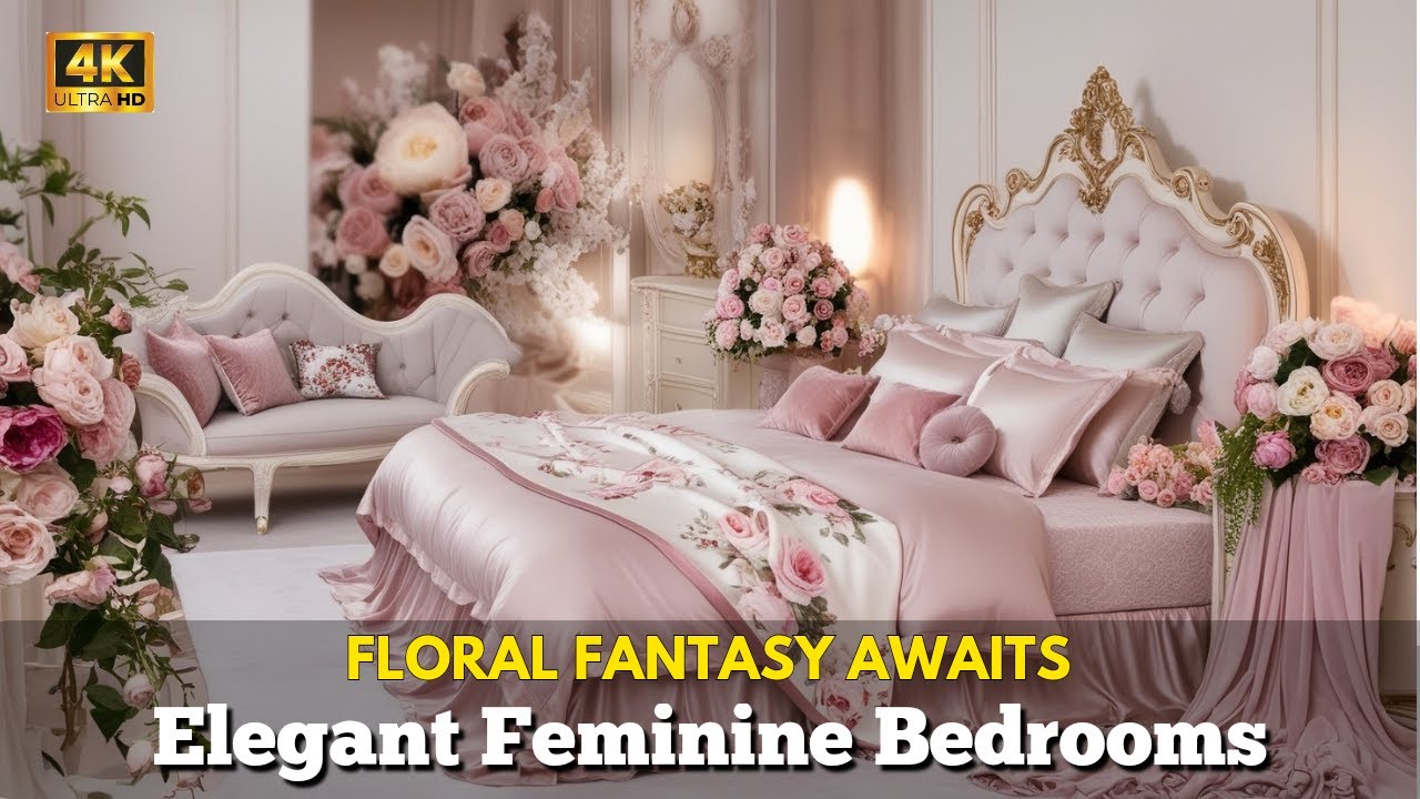 Dreamy Bedroom Designs: Embrace Feminine Elegance and Floral Beauty 💐