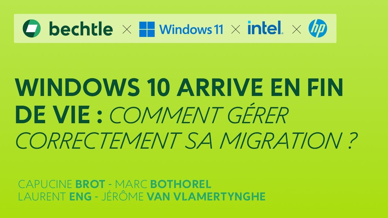 Webinar ▶️Windows 10 arrive en fin de vie : Comment gérer correctement sa migration ?