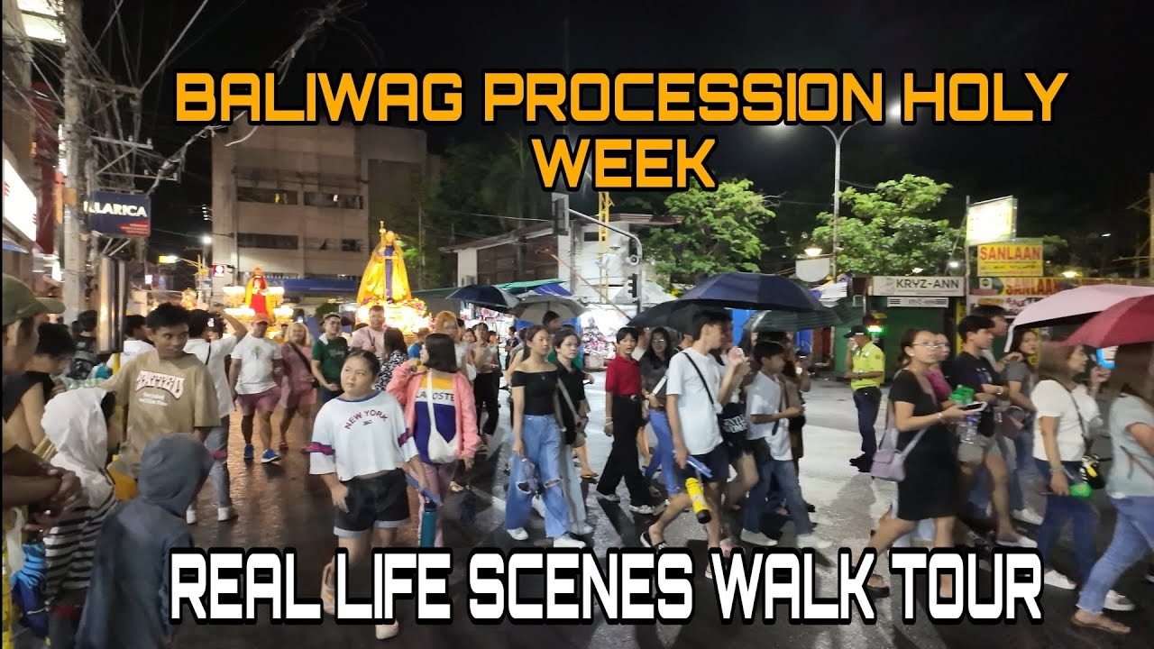 Holy Wednesday Procession 2024|Holy Week| Baliwag City Bulacan #travel PHILIPPINES🇵🇭 4K[HD]