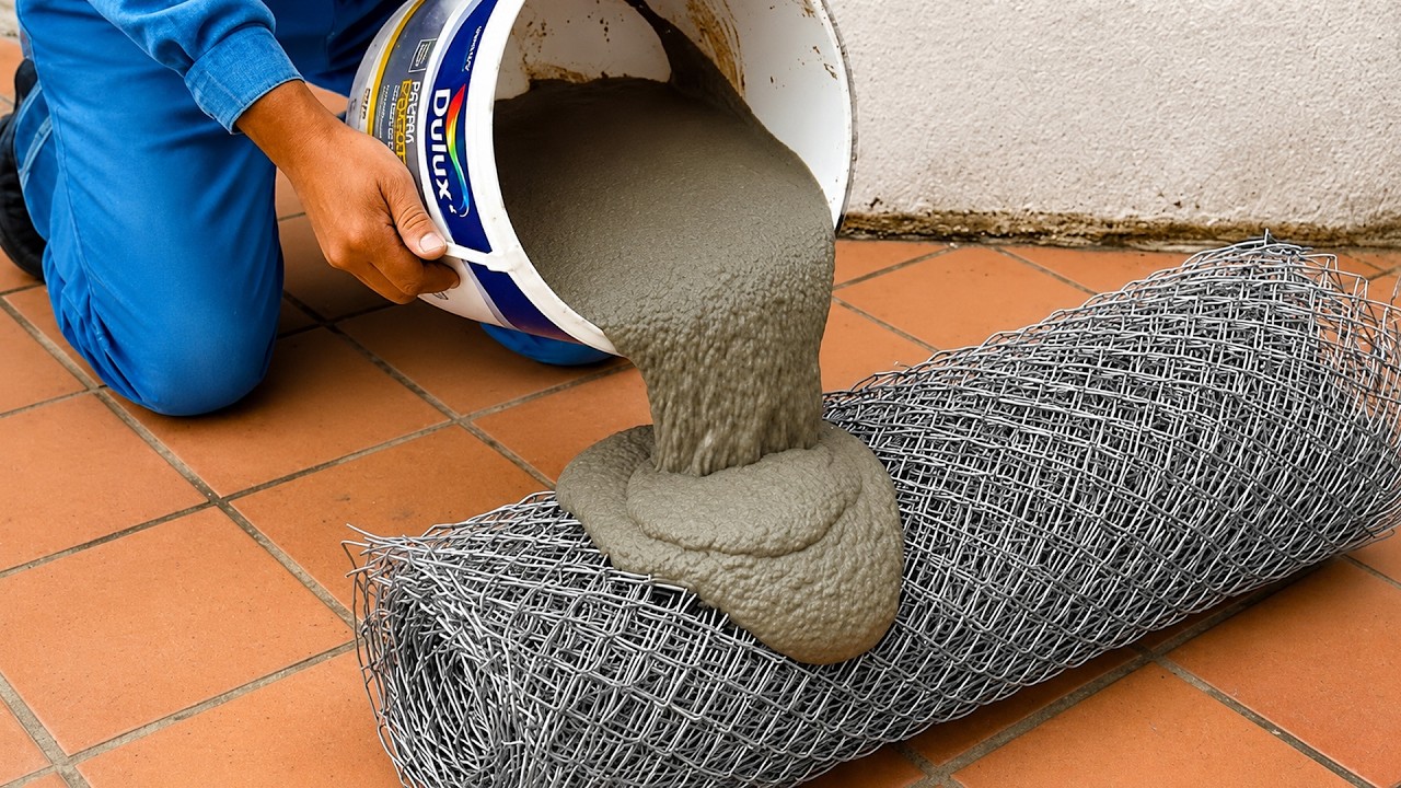 Wlej cement do siatki żelaznej 😱 Miliardy ludzi nie znają tego sekretu