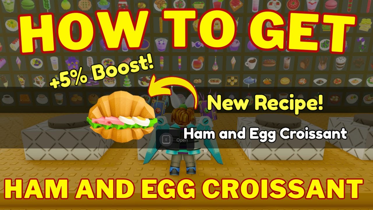 How To Make Ham and Egg Croissant in Craft Food | Roblox