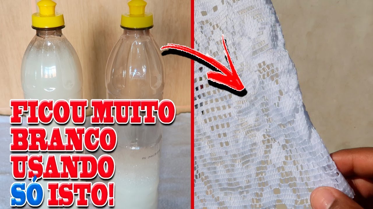 ROUPAS BRANCAS COM 3 INGREDIENTES, SEM AMARELADO MANCHAS OU ENCARDIDO E SEM ESFORÇO