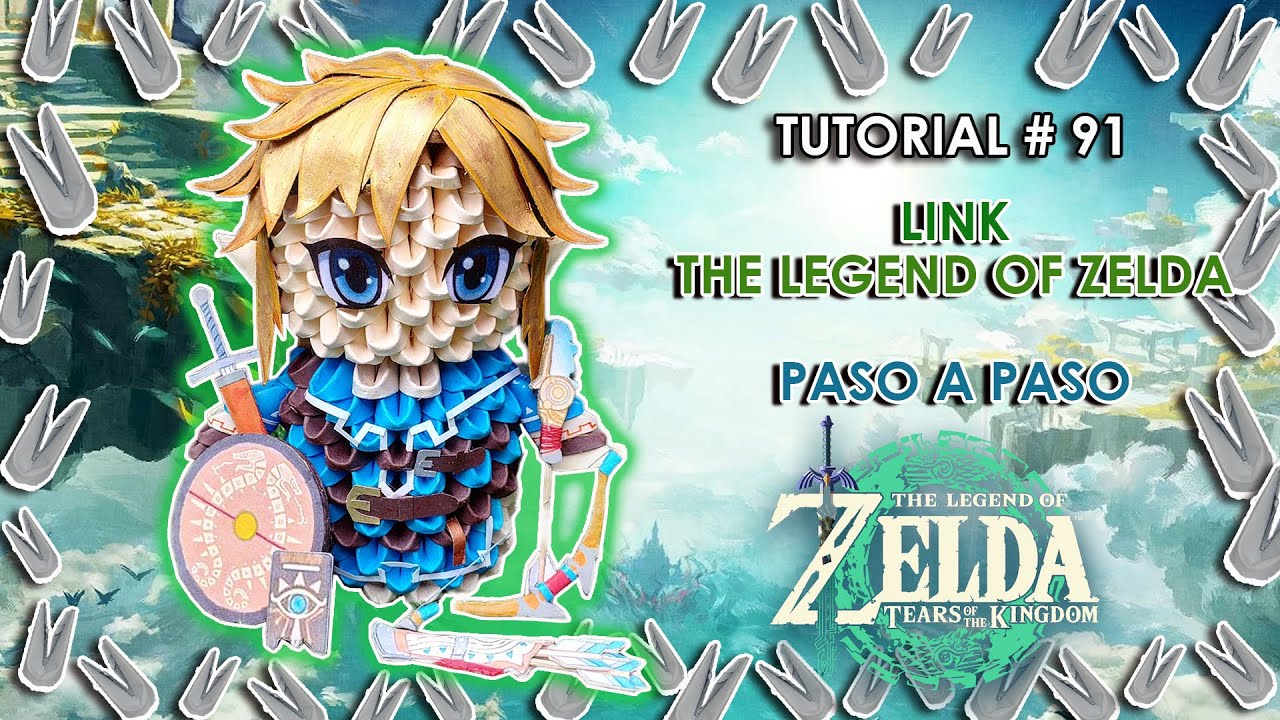 ¿Cómo hacer a LINK💚 en Origami3D?✂️|The Legend of Zelda 🍂|Tutorial paso a paso⭐| PrizGami3D✨