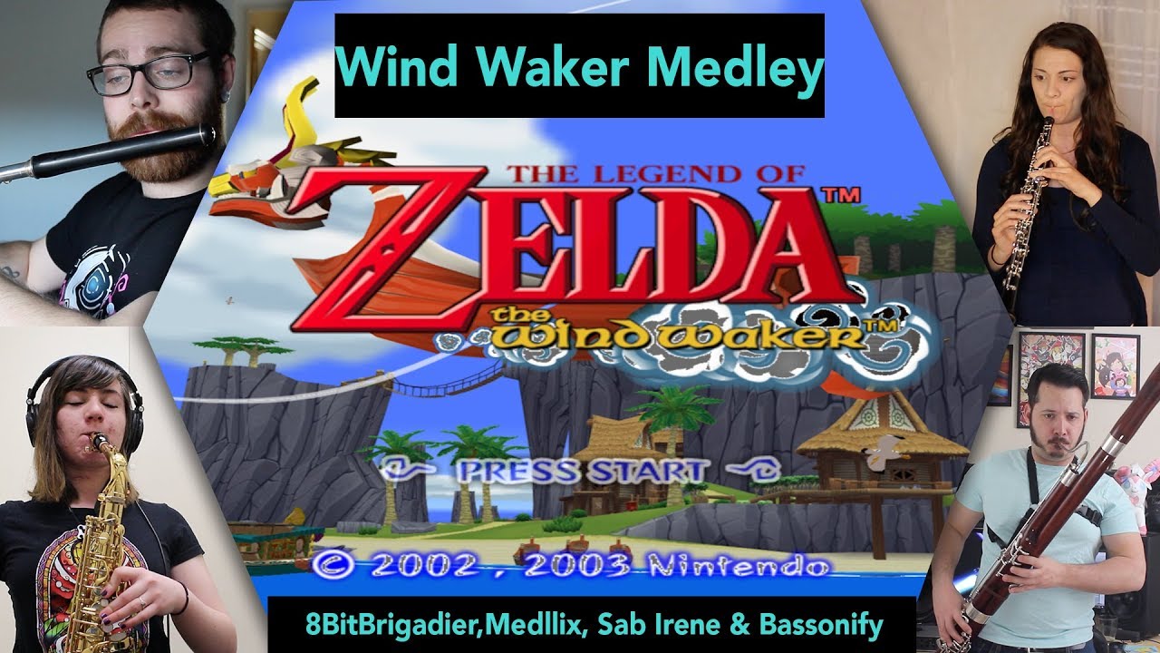 Zelda Wind Waker Wind Quartet Medley | Sab Irene ft. 8BitBrigadier, Medllix, & Bassoonify