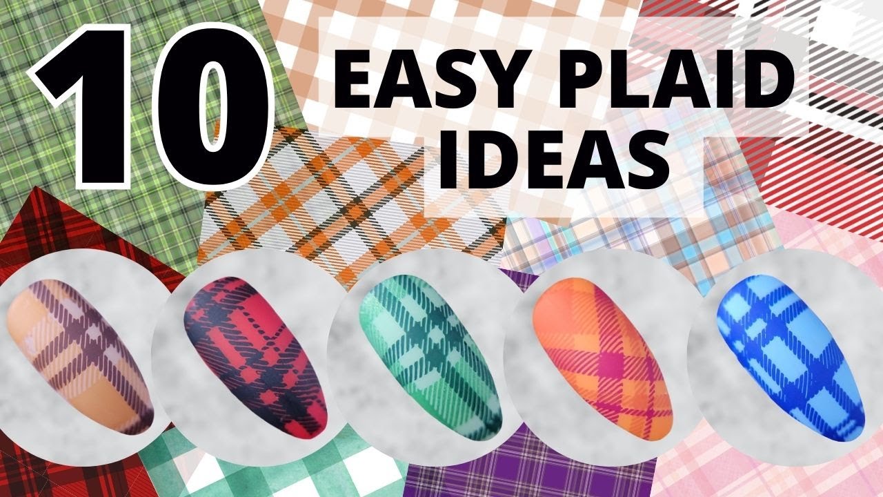 10 Easy plaid nail designs with just 1 stamping plate| Fall 2023
