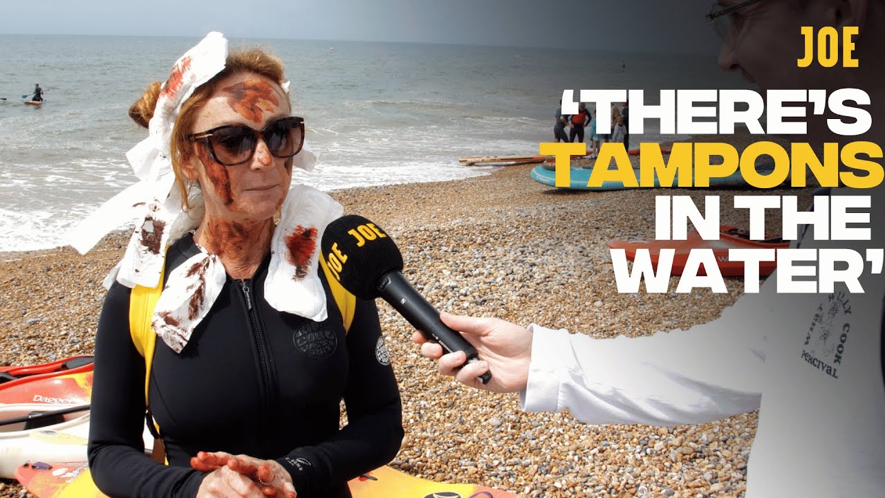 Hundreds of surfers storm Brighton beach to protest sewage | England’s water companies exposed