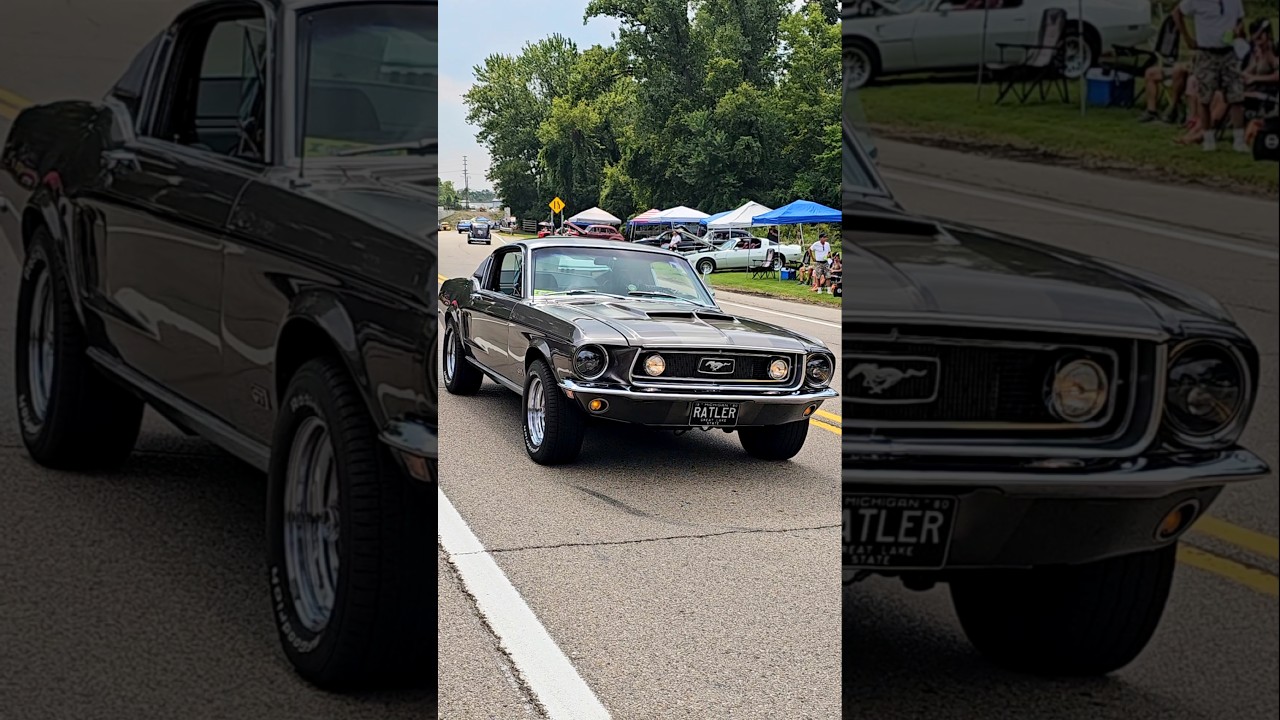 1968 Ford Mustang GT Fastback Classic Car Drive By Engine Sound Cruisin' Hines 2024