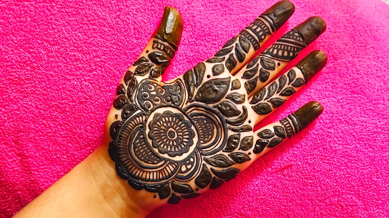 Trending heavy bold✨🌿 ❤️front hand mehndi design |Sayma's mehndi design #trending #heavybold #easy
