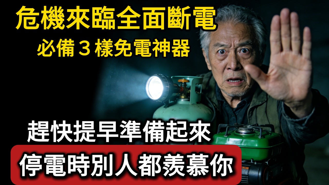 全面大停電危機！快準備這3樣「免插電神器」，到時別人在摸黑、換別人羨慕你！ #大停電 #生活智慧 #養老生活#停電準備 #缺電危機 #免插電神器 #居家防災 #卡式爐 #燜燒鍋 #太陽能燈