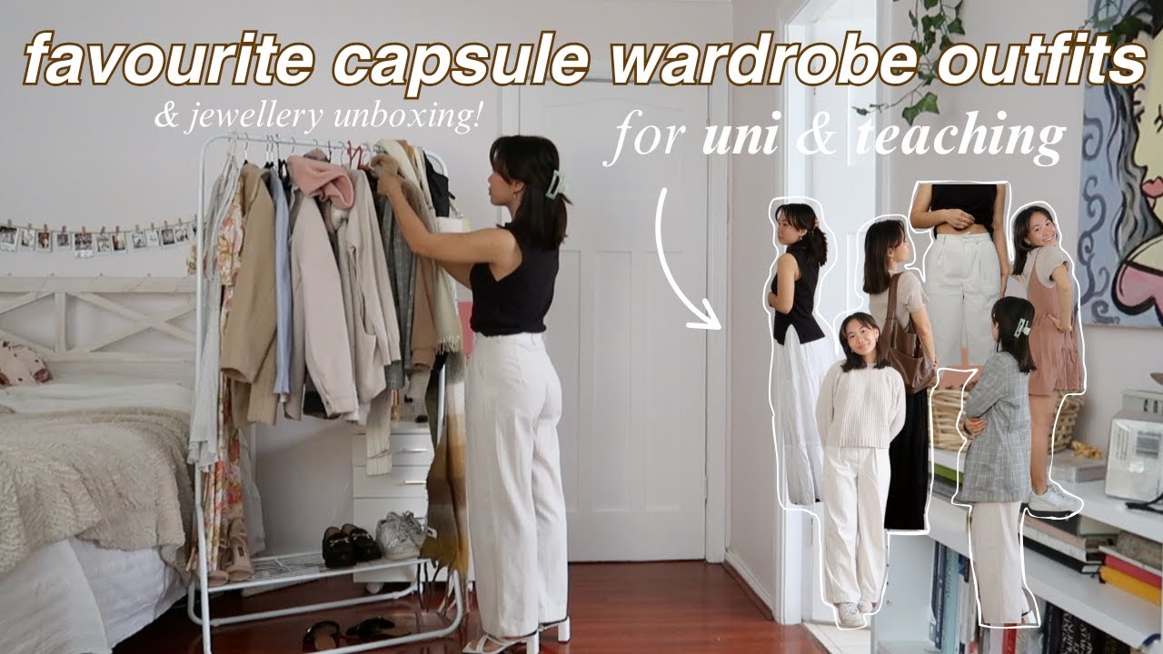21 Capsule Wardrobe Outfits for Uni & Teaching | Affordable Outfit Ideas & Jewellery Unboxing Haul