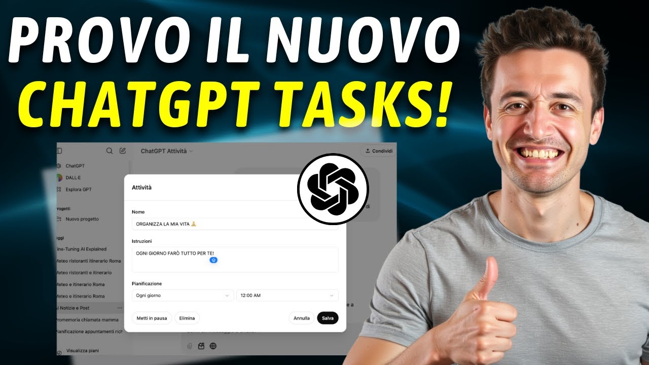 Nuovo ChatGPT Tasks: l'AI che ti organizza tutto in 1 click!