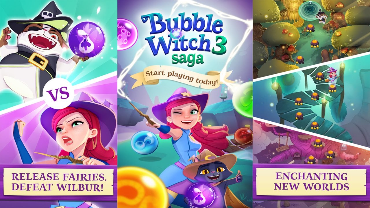 Bubble Witch 3 Saga - iOS Android Gameplay Trailer HD