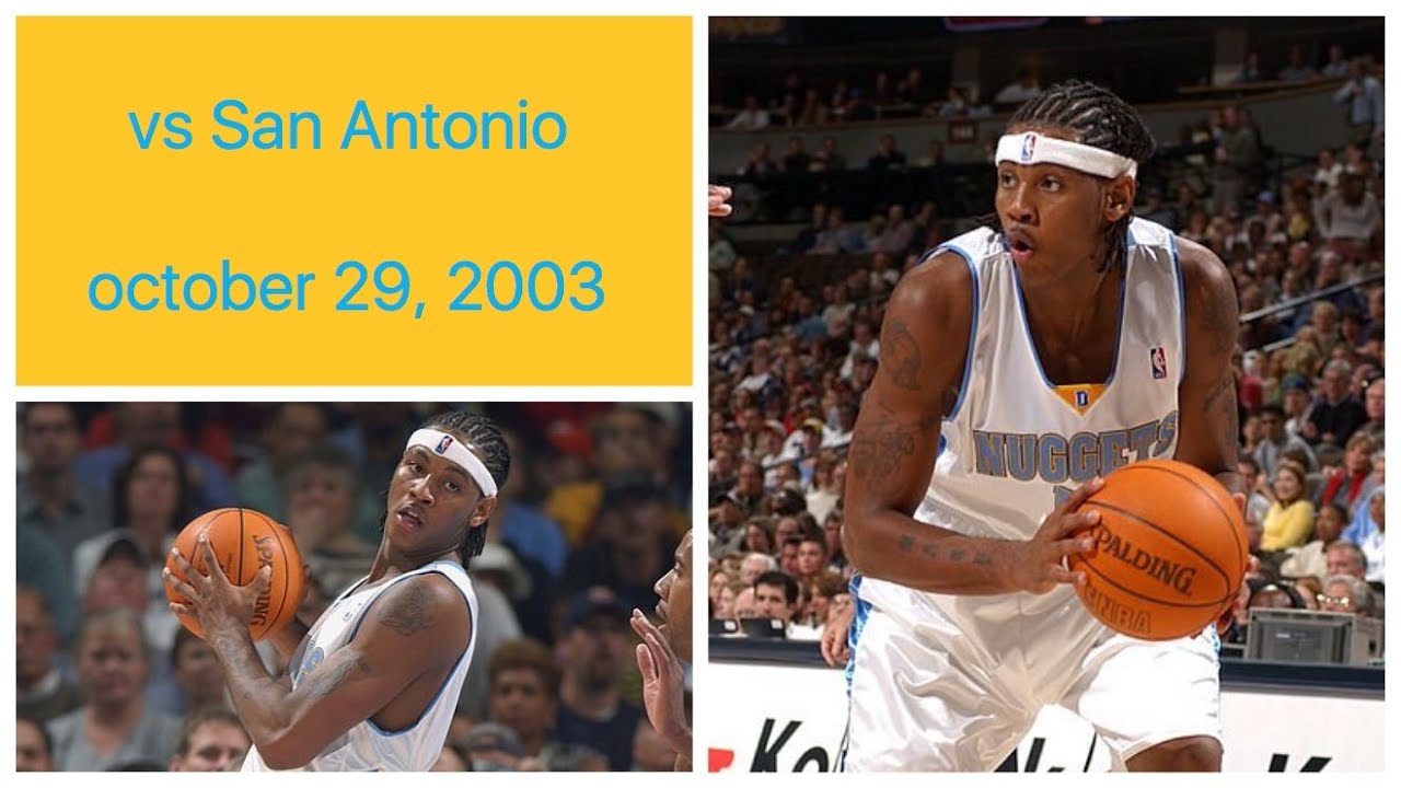 Carmelo Anthony 12 pts vs San Antonio Spurs Highlights (october 29, 2003)