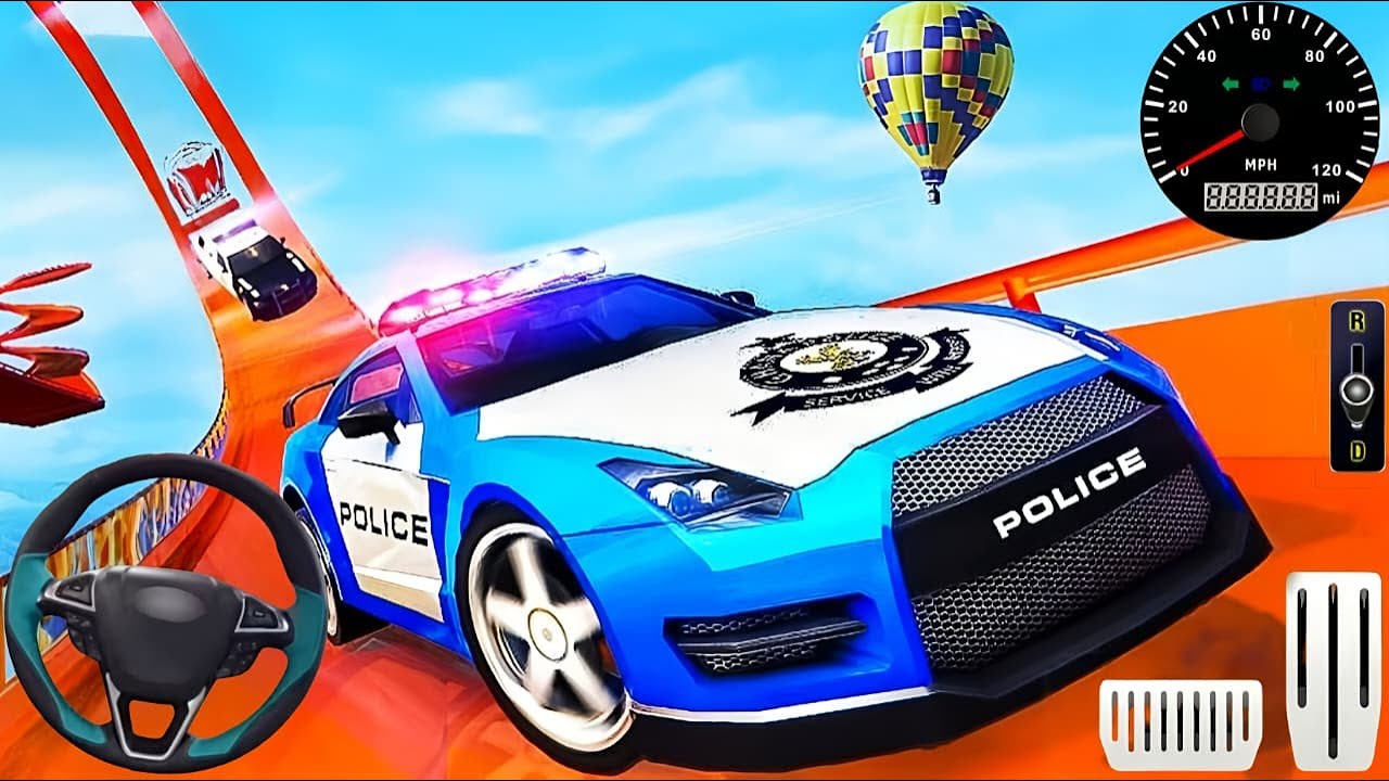 Impossible Police Car Stunts GT Racing - Mega Ramp Car Stunt Master Simulator - Android Gameplay