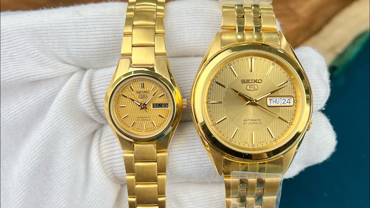 [ Đồng hồ đôi ] Seiko 5 SNKL28K1 & Seiko 5 SYMC18K1 | donghoquanglam.com