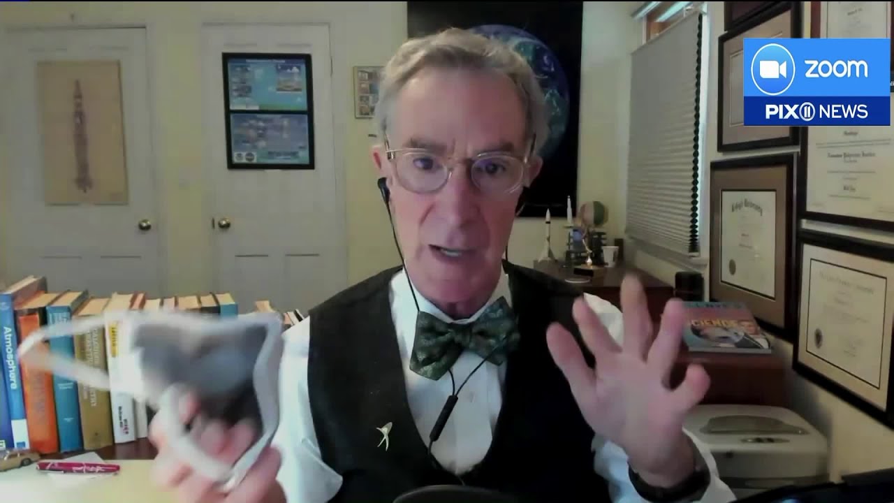 Bill Nye shows how masks work to protect us from COVID-19