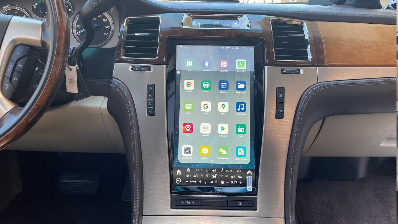 13,6-дюймовая навигационная система Android для Cadillac Escalade 2007–2014 годов: как установить